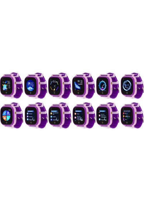 Дитячий Смарт часы AmiGo GO005 4G WIFI ThermometerPurple