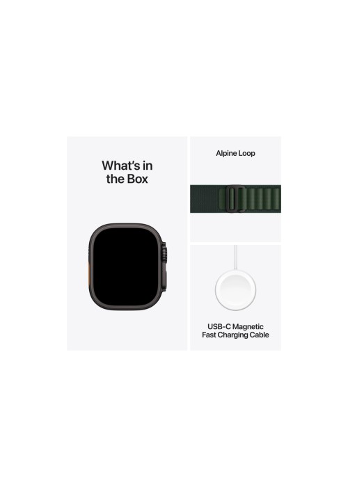 Смарт-годинник Apple Watch Ultra 2 2024 GPS + Cellular 49mm Black Titanium Case with Dark Green Alpine Loop - Medium (MX4R3UL/A)