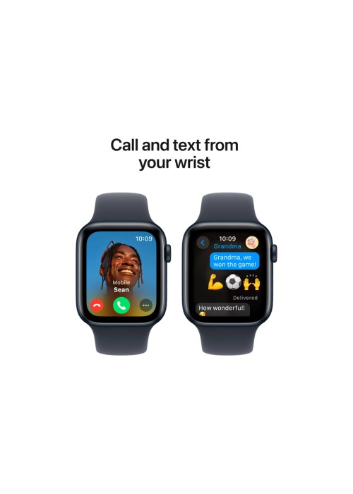 Смарт-годинник Apple Watch SE 2024 GPS 44mm Midnight Aluminium Case with Midnight Sport Band - M/L (MXEK3QH/A)