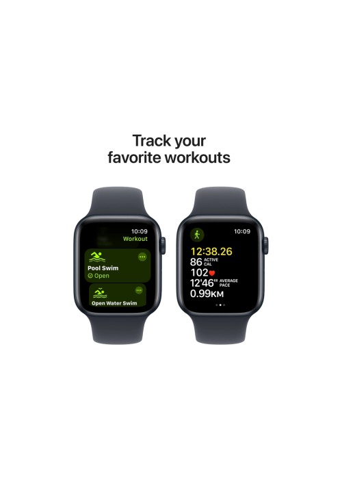 Смарт-годинник Apple Watch SE 2024 GPS 44mm Midnight Aluminium Case with Midnight Sport Band - M/L (MXEK3QH/A)