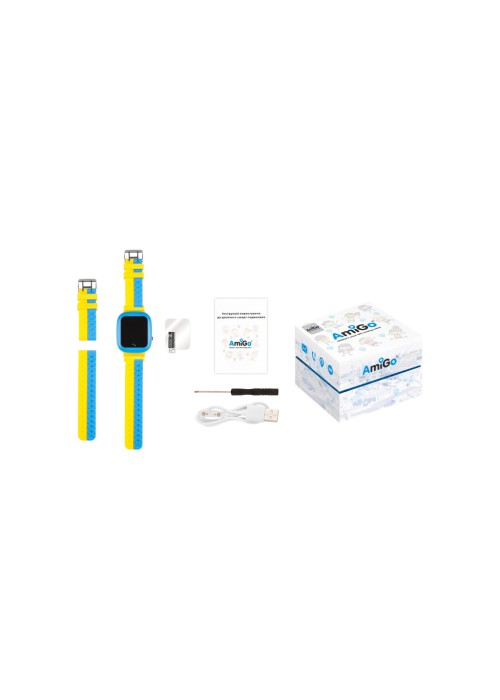 Смарт годинник для дітей AmiGo GO004 GLORY Blue-Yellow