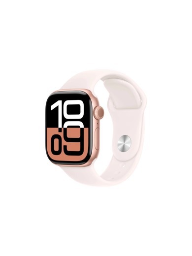 Смарт-годинник Apple Watch Series 10 GPS 42mm з алюмінієвим корпусом кольору рожевого золота зі спортивним ремінцем Light Blush - S/M (MWWH3QH/A)