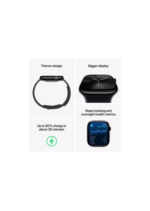 Смарт-годинник Apple Watch Series 10 GPS 42mm з алюмінієвим корпусом кольору рожевого золота зі спортивним ремінцем Light Blush - S/M (MWWH3QH/A)