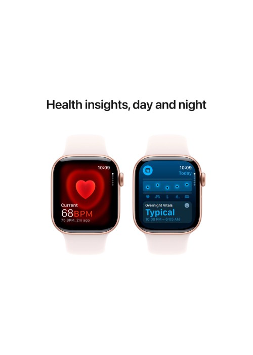 Смарт-годинник Apple Watch Series 10 GPS 42mm з алюмінієвим корпусом кольору рожевого золота зі спортивним ремінцем Light Blush - S/M (MWWH3QH/A)