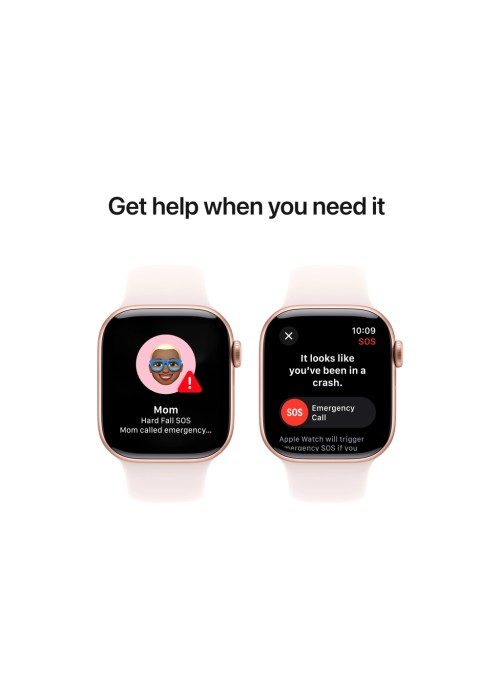 Смарт-годинник Apple Watch Series 10 GPS 42mm з алюмінієвим корпусом кольору рожевого золота зі спортивним ремінцем Light Blush - S/M (MWWH3QH/A)
