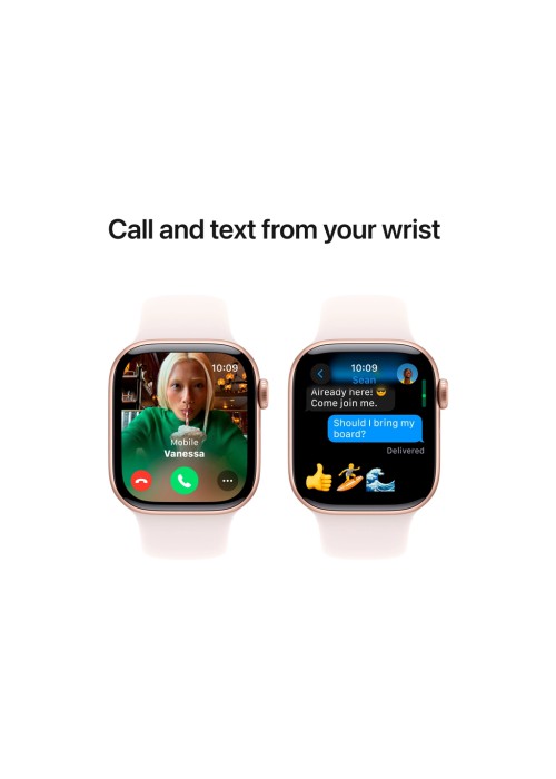Смарт-годинник Apple Watch Series 10 GPS 42mm з алюмінієвим корпусом кольору рожевого золота зі спортивним ремінцем Light Blush - S/M (MWWH3QH/A)