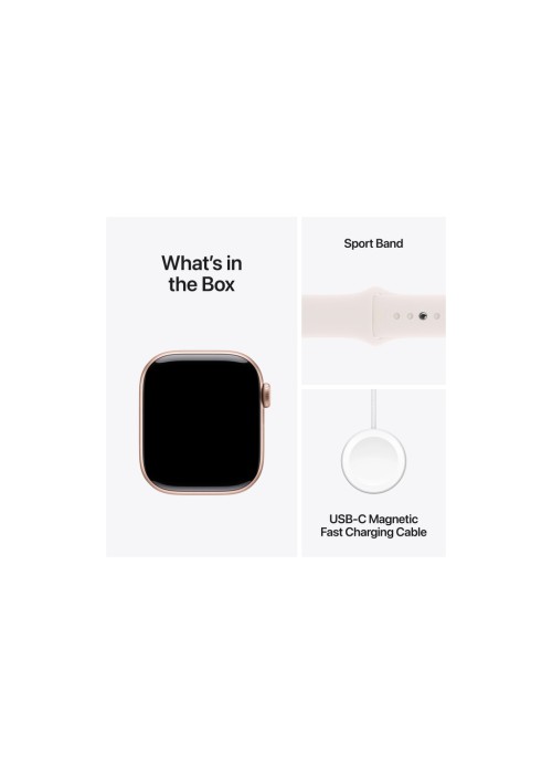 Смарт-годинник Apple Watch Series 10 GPS 42mm з алюмінієвим корпусом кольору рожевого золота зі спортивним ремінцем Light Blush - S/M (MWWH3QH/A)