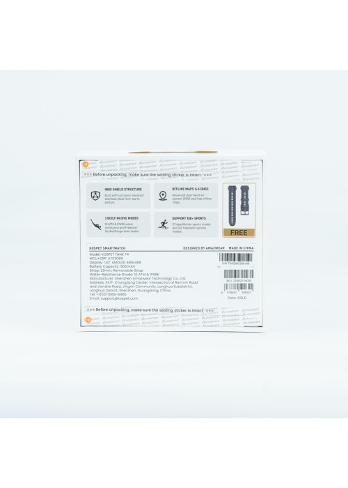 Смарт-часы KOSPET TANK T4SE GOLD (6978602500621)