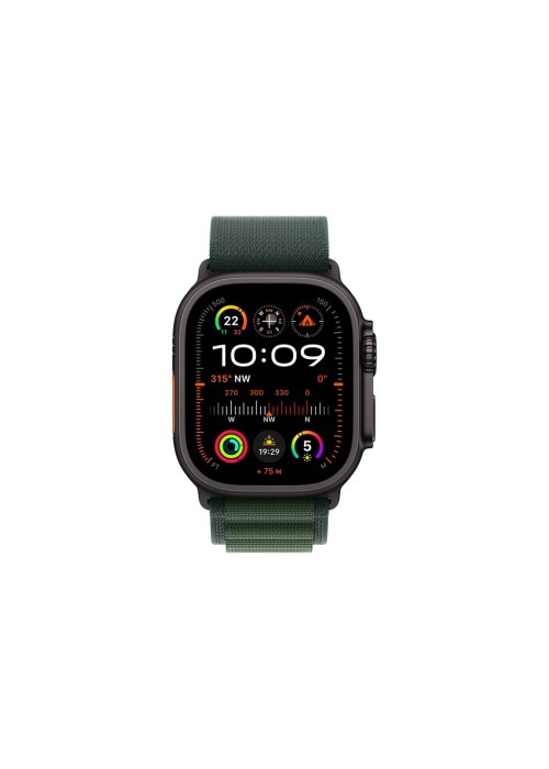 Смарт-годинник Apple Watch Ultra 2 2024 GPS + Cellular 49mm Black Titanium Case with Dark Green Alpine Loop - Small (MX4Q3UL/A)