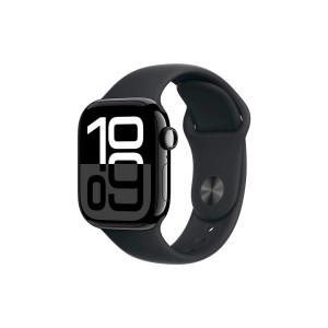 Смарт-годинник Apple Watch Series 10 GPS 42mm Jet Black Aluminum Case with Black Sport Band - M/L (MWWF3QH/A)