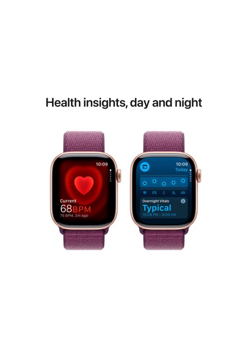 Смарт-годинник Apple Watch Series 10 GPS 42mm з алюмінієвим корпусом кольору рожевого золота зі спортивним ремінцем Plum (MWWK3QH/A)