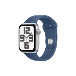 Смарт-годинник Apple Watch SE 2024 GPS 40mm Silver Aluminum Case with Denim Sport Band - S/M (MXEC3QH/A)