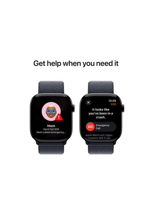 Смарт-годинник Apple Watch Series 10 GPS 46mm Jet Black Aluminum Case with Ink Sport Loop (MWWR3QH/A)
