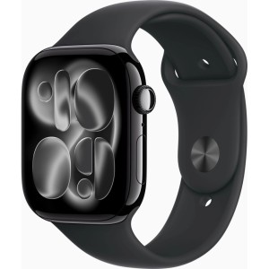 Смарт-годинник Apple Watch Series 11 GPS 46mm Jet Black Aluminum Case with Black Sport Band - S/M (MEUW4RK/A)