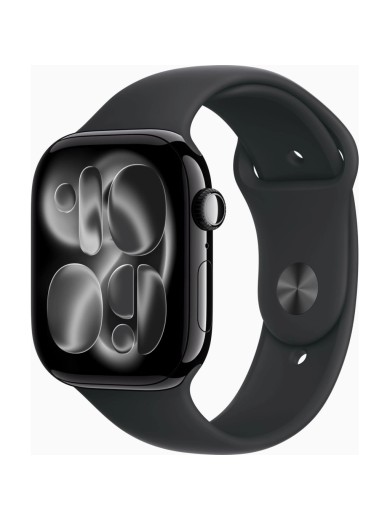 Смарт-годинник Apple Watch Series 11 GPS 46mm Jet Black Aluminum Case with Black Sport Band - S/M (MEUW4RK/A)