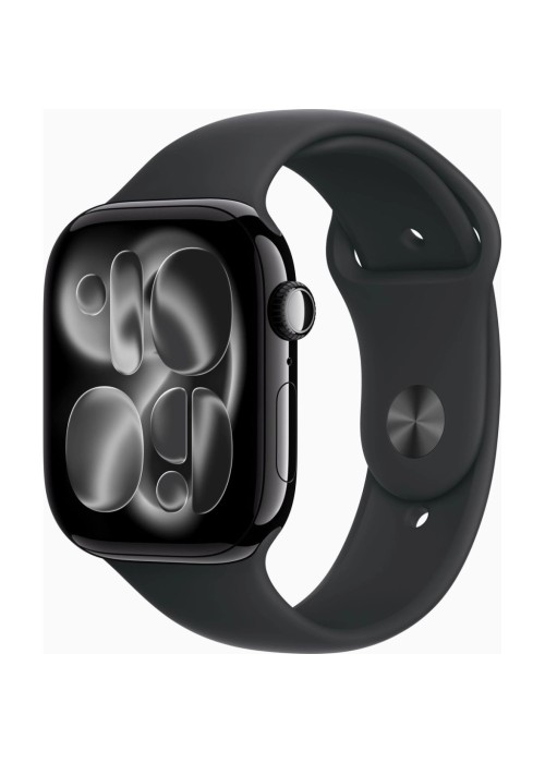 Смарт-годинник Apple Watch Series 11 GPS 46mm Jet Black Aluminum Case with Black Sport Band - S/M (MEUW4RK/A)