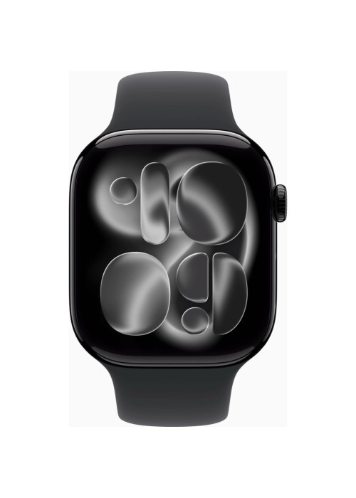Смарт-годинник Apple Watch Series 11 GPS 46mm Jet Black Aluminum Case with Black Sport Band - S/M (MEUW4RK/A)