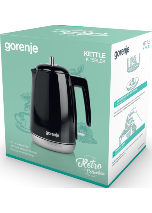 Електрочайник Gorenje K 15 RLBK (LD-K3042)