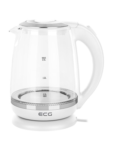Електричний чайник ECG RK 2020 Біле скло (RK2020 Біле скло)