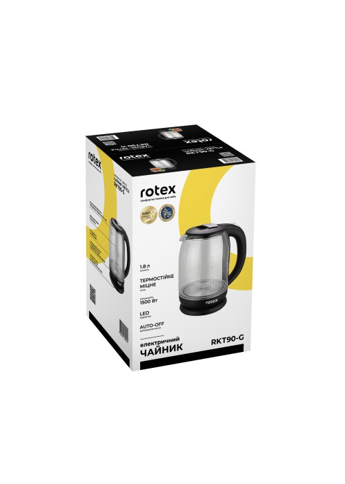 Электрочайник Rotex RKT90-G (скло, підсвітка)