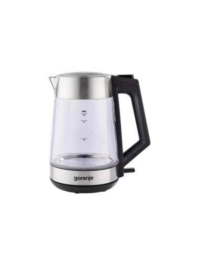 Електрочайник Gorenje 1.7л, 2,200 Вт, strix контроль, скло, нерж (K17OGS)