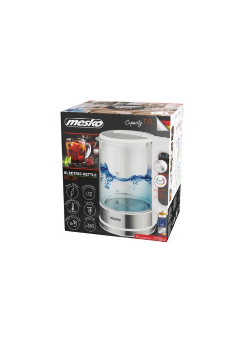 Електрочайник Mesko MS 1301 white