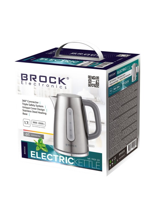 Електрочайник Brock WK 9901 GY (WK9901GY)