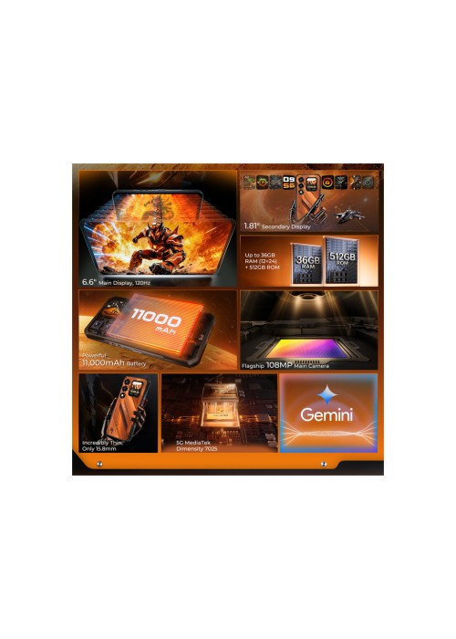 Смартфон OUKITEL WP66 12/512GB Orange (6941749856845)