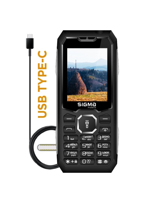Смартфон Sigma X-style 341 BRO Type-C Black (4827798368411)