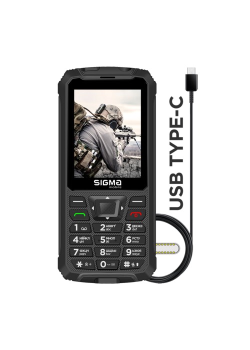 Смартфон Sigma X-treme PR68 Type-C Black (4827798122419)