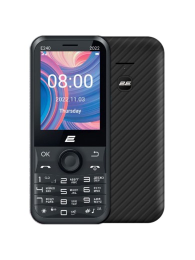 Мобільний телефон 2E E240 2022 Dual SIM Black (688130245159)