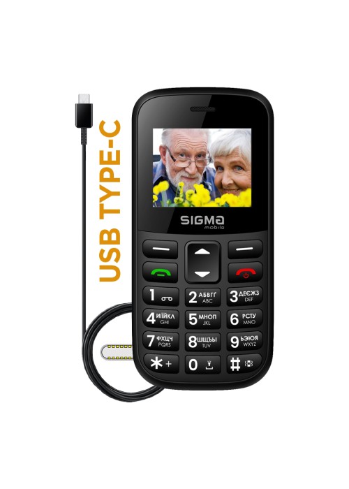 Смартфон Sigma Comfort 50 EASY TYPE-C Black (4827798585214)