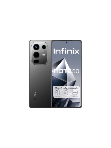 Смартфон Infinix Note 50 8/256Gb Тіньовий чорний (4894947066412)