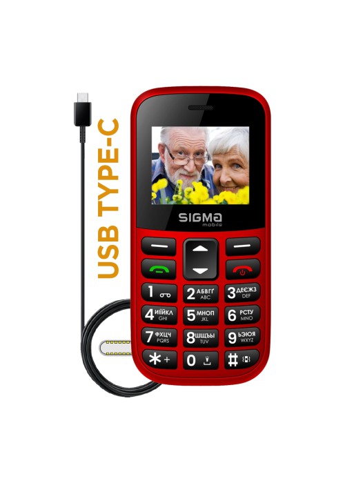 Смартфон Sigma Comfort 50 EASY TYPE-C Red (4827798585221)