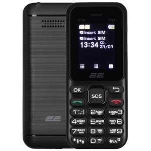 Смартфон 2E S180 2024 Чорний (694743653885)