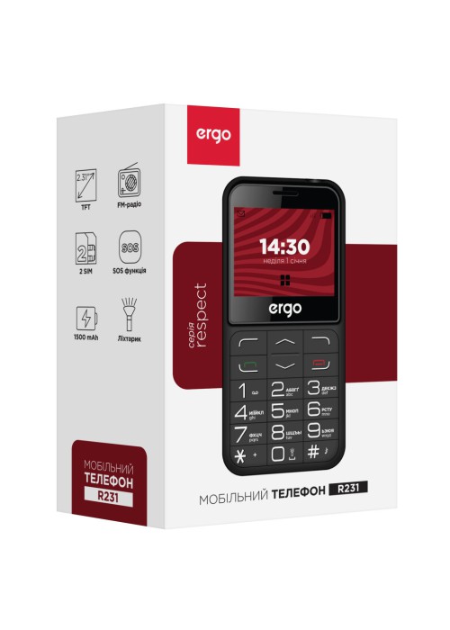 Смартфон Ergo R231 чорний