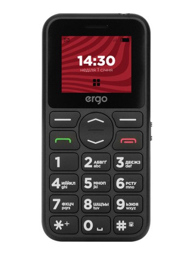 Мобільний телефон ERGO B181 Dual Sim (black)